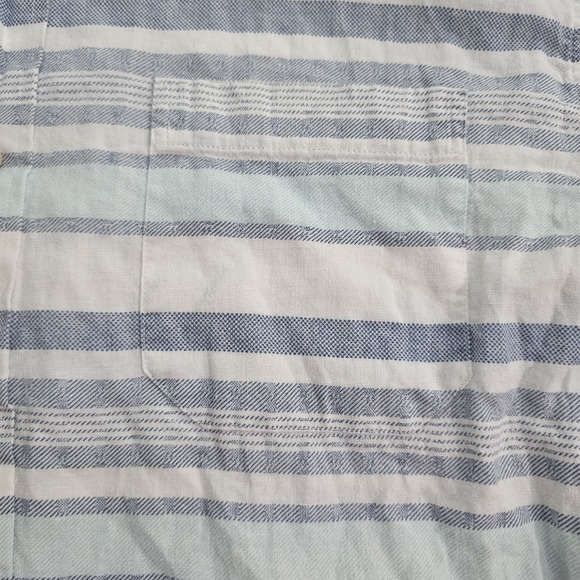 Southern‎ Tide Blue & White Striped Linen Blend Lightweight Shirt Mens Large - Picture 5 of 7